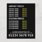 価格表付きドイツのタクシーフラグ チラシ (裏面)