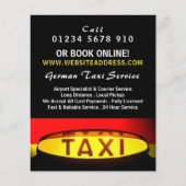 価格表付きドイツのタクシーフラグ チラシ (正面)