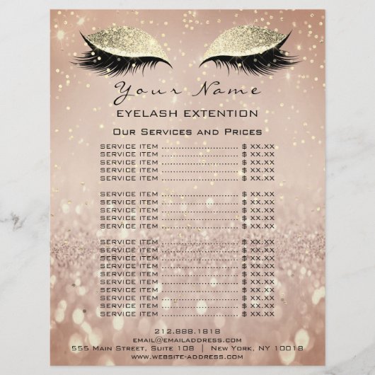 価格表美しいの遅延化粧バラ金ゴールドグリッター チラシ (正面)