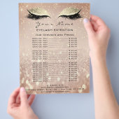 価格表美しいの遅延化粧バラ金ゴールドグリッター チラシ (手)