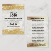 価格表製品範囲原料金ゴールドグリッター 名刺 (正面/裏面)