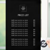 価格表 | カスタムブラック ウィンドウサイン (ホーム)