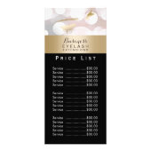 価格表 |シルバーモダン金ゴールドまつげエクステンション ラックカード (正面)