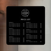 価格表 | ビジネス ロゴ ブラック モダン ミニマル ウィンドウサイン