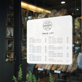 価格表 | ビジネス ロゴ モダン ミニマル 白 ウィンドウサイン