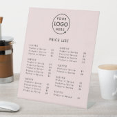 価格表 |ピンクビジネスロゴのミニマリスト 台座サイン (インサイチュ)