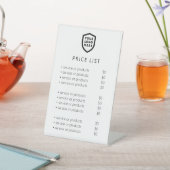 価格表 |ホワイトビジネモダンスロゴ 台座サイン (インサイチュ)