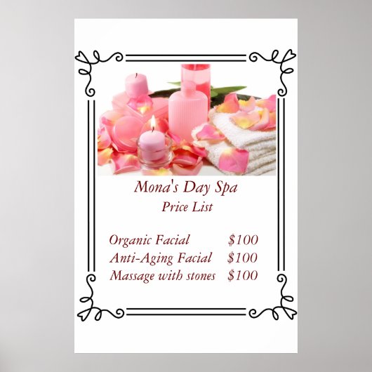 価格表 ポスター (正面)