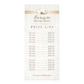 価格表 |マッサージセラピーエレガントロータスサロン ラックカード (正面)