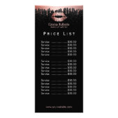 価格表 |メイクアップアーティストバラ金ゴールドグリッター唇 ラックカード (裏面)