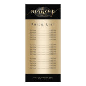 価格表 |メイクアップアーティストブラックリップ美しいサロン ラックカード (正面)