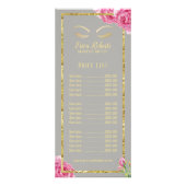 価格表 |メイクアップアーティストヴィンテージフローラグレー ラックカード (正面)