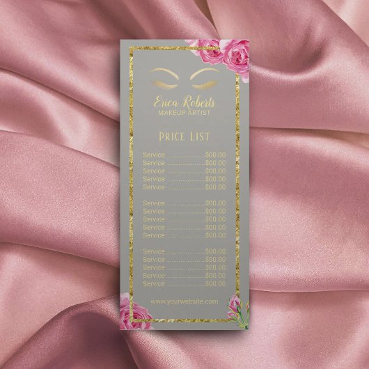 価格表 |メイクアップアーティストヴィンテージフローラグレー ラックカード