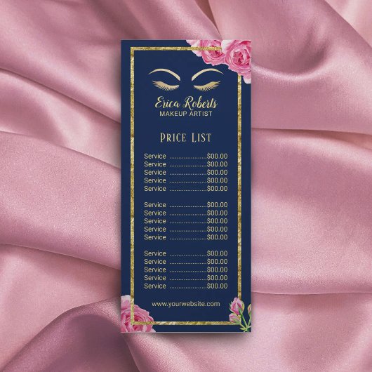 価格表 |メイクアップアーティストヴィンテージフローラ海軍 ラックカード