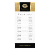 価格表 |メイクアップアーティスト金ゴールドグリッターリップサロン ラックカード (裏面)