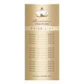 価格表 |ヨガスタジオモダン金ゴールドロータス ラックカード (正面)