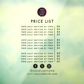 価格表 | ロゴ ビジネス モダン プロフェッショナル ウィンドウサイン (シート3)