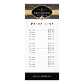 価格表 |美容師ヴィンテージフローラダークウッド ラックカード (裏面)