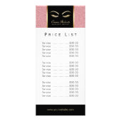 価格表 | Lash & Browメイクアップアーティストバラ金ゴールド ラックカード (正面)