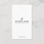 価格、サつるイズ、スタイル、および社会的な服のラベル 名刺 (正面)