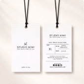 価格、サつるイズ、スタイル、および社会的な服のラベル 名刺