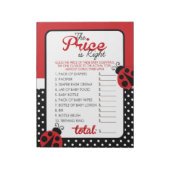 価格Ladybug赤ちゃんシャワーゲームの答えを推測 ノートパッド (回転)