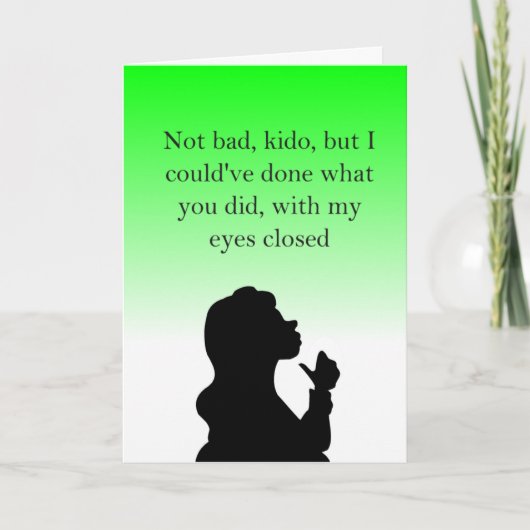 侮辱おもしろいおめでとう カード (正面)