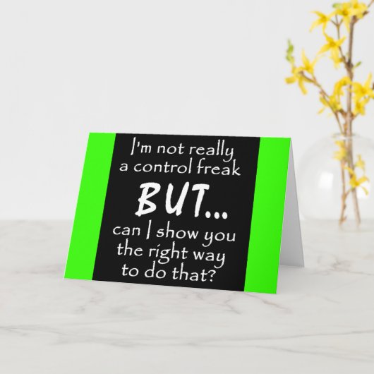 侮辱おもしろい制御フリーク引用文コメント黒 カード (黄色い花)