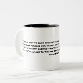 侮辱のコップ ツートーンマグカップ (正面左)