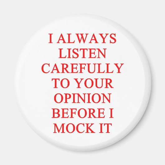 侮辱をばかにする マグネット (正面)