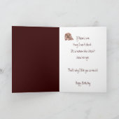 侮辱年齢女性誕生日カード穴掘りフクロウ カード (内部)