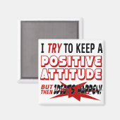 侮辱 |私は姿勢保を試前向きす マグネット (正面/裏面)