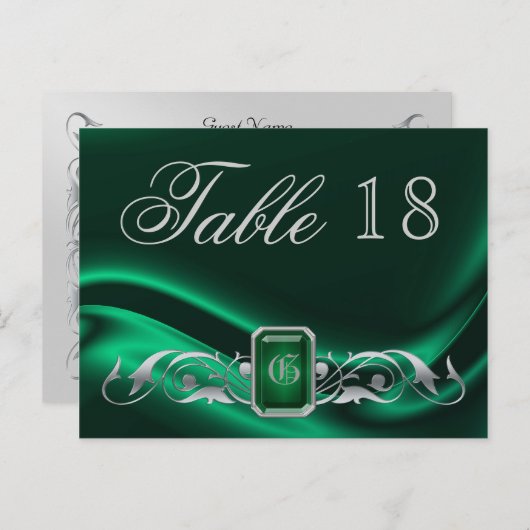 侯爵グリーンジュエルテーブルナンバー ポストカード (正面/裏面)