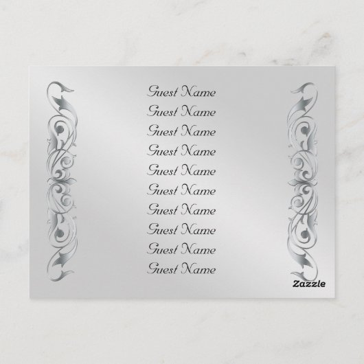 侯爵グリーンジュエルテーブルナンバー ポストカード (裏面)