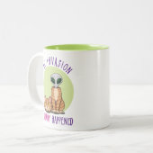 侵入は既に起こりました ツートーンマグカップ (正面左)