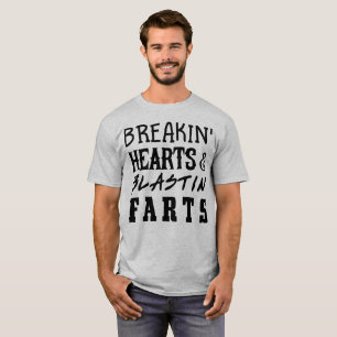 侵入ハート及びblastinの屁 tシャツ