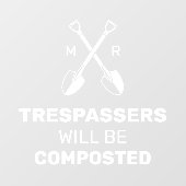 侵入者が集まるカスタムイニシャル | ウィンドウサイン (シート)