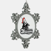 侵入者のオーナメント スノーフレークピューターオーナメント (左)