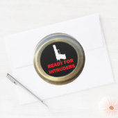 侵入者の銃のセキュリティの準備 ラウンドシール (封筒)