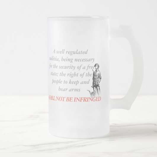 侵害してはならない フロストグラスビールジョッキ (右)