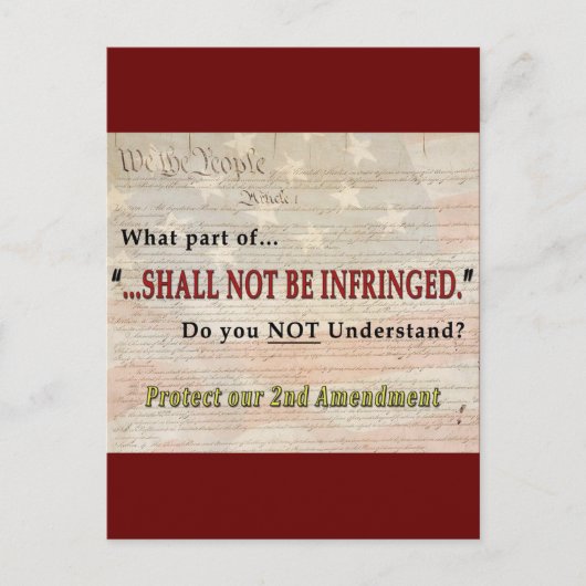 侵害してはならない ポストカード (正面)