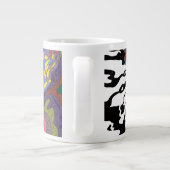 「侵略」抽象芸術芸術 ジャンボコーヒーマグカップ (裏面)