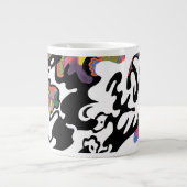 「侵略」抽象芸術芸術 ジャンボコーヒーマグカップ (正面)