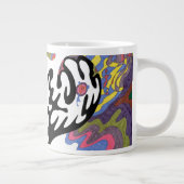 「侵略」抽象芸術芸術 ジャンボコーヒーマグカップ (右)
