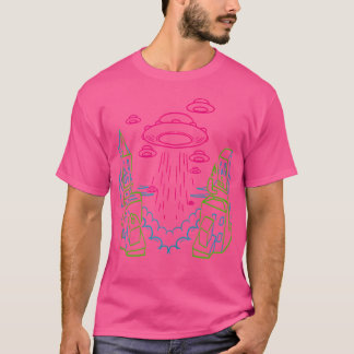 侵略Ufo ミニマル Art RaveおもしろいテクノEdm Lov Tシャツ