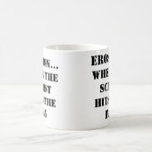 侵食…片岩がファンマグカップに当たったとき コーヒーマグカップ (中央)