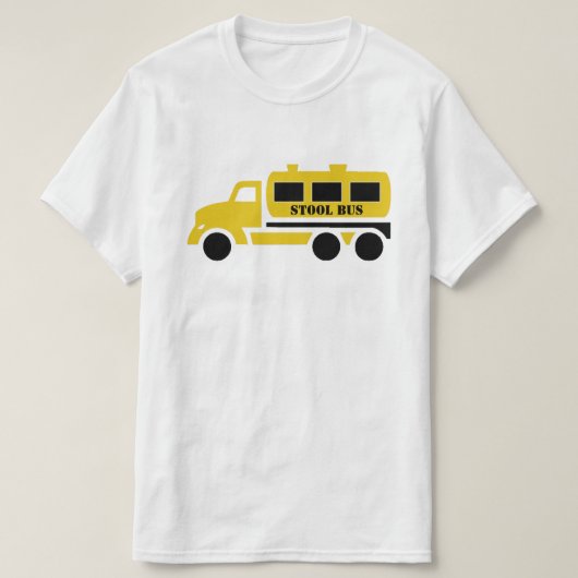 便おもしろいバス浄化台車 Tシャツ (デザイン正面)