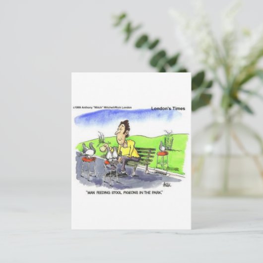 便ハトおもしろいギフトT&収集品 ポストカード (スタンド正面)