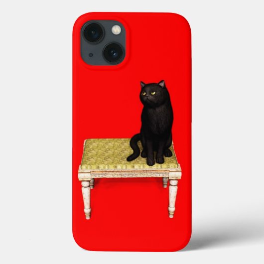 便上の黒猫ケースメイトiPhoneケース Case-Mate iPhoneケース (裏面)