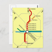 便利なアトランタ地下鉄の地図 ポストカード (正面/裏面)